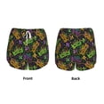 thumbnail image 5 of Lsque Mardi Gras Surface Printed Women's Running Shorts with Liner Pockets,Elastic Quick Dry Workout Athletic Gym Yoga Shorts,Womens High Waist Shorts-Medium, 5 of 9
