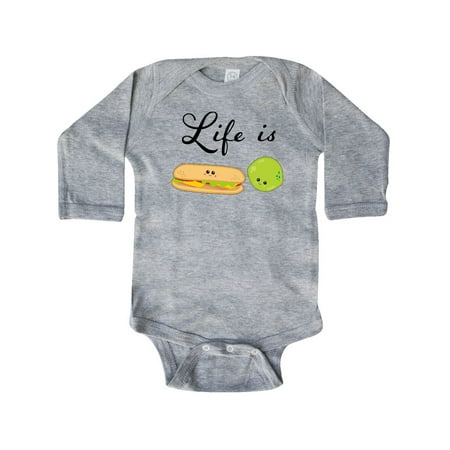 

Inktastic Life Is Sublime- Cute Food Pun Gift Baby Boy or Baby Girl Long Sleeve Bodysuit