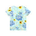 thumbnail image 6 of Cute Summer Tops for Girls Size 7-8 Casual Short Sleeve Crew Neck Girls Shirts Funny Daisy Graphic T-Shirts Girls Clothes Blouse T-Shirt Blue 12-13 Years, 6 of 6