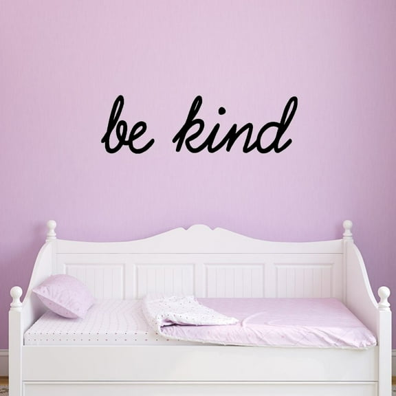 VWAQ Be Kind Wall Decal Inspirational Be Kind Quotes VWAQ-1650 (Black, 22"W X 7"H)