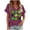 #0383-Purple, variant on Uootdi St Patricks Day T Shirts for Women Cute V-Neck Short Sleeve Festival Gift Tops Lucky Irish Shamrock Clover Print Graphic Short Sleeve Tees Gift