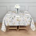 thumbnail image 3 of Pioneer Flower Floral Print Pattern Square Tablecloth,Waterproof Square Table Cover,Wipeable Spillproof Washable Table Cover for Home Kitchen Party Decor 42"X42"(107x107cm), 3 of 6
