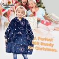 thumbnail image 6 of Catalonia Astrology Unicorn Wearable Blanket Hoodie for Kids, Fleece Snuggy Sweatshirt Pullover, 4-12 Years Boy Girl Gift, 28 × 24 inches, 6 of 6