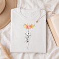 thumbnail image 3 of Jollimate Floral Jesus T-Shirt, Women's Faith Shirt, Religious Gift For Her, Believer Gift, 3 of 6