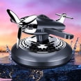 thumbnail image 1 of Feltree Solar Powered Metal Car Air Freshener with Rotating Aircraft Design, 8Hrs Auto-Rotation & Natural Essential Oil Diffuser for Vehicle/Home, 1 of 5