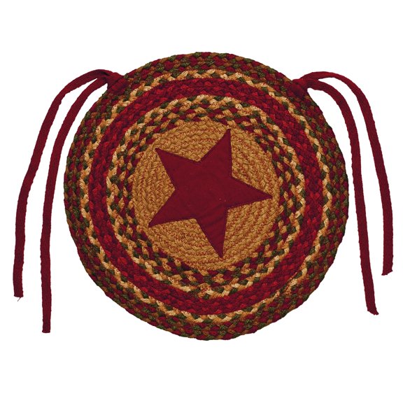 Cinnamon Star Braided Chair Pad 15" (Pack of 2)