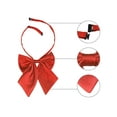 thumbnail image 4 of Pajarita De Traje De Trabajo Uniforme Con Lazo Preatado De Color Sólido Ajustable Para Mujer Rojo One Size, 4 of 5