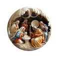 thumbnail image 3 of SRUILUO Nativity Christmas Tree Decorations, Christmas Easter Nativity Scene Ornaments, Acrylic 3D Hanging Ornament Pendant for Xmas Tree Birth of Jesus Christian Decor Religious Gifts, 3 of 6