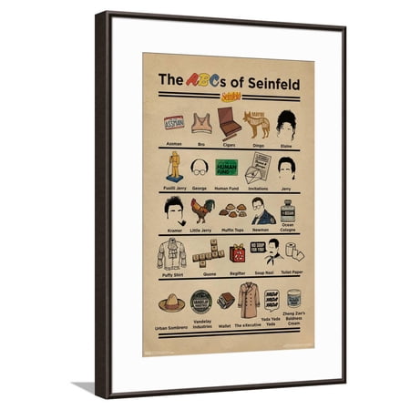 Seinfeld - Abcs Canvas Wall Poster, 14.725" x 22.375"