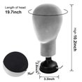 thumbnail image 2 of Soporte para sombrero, soporte de lona, ​​pelucas para hombres, maniquí para cabello, herramientas para hombres, soporte para cabeza de maniquí, cabeza de maniquí masculina de espuma, 2 of 5