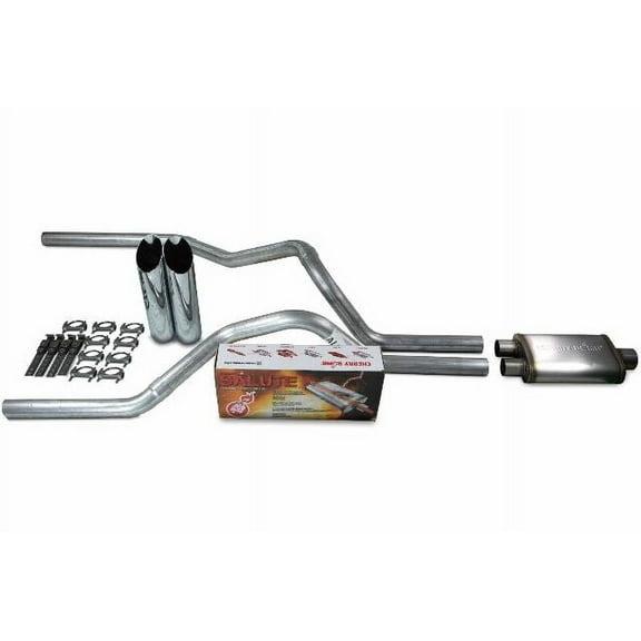 Ford F-150 Truck 98-03 2.5" Dual Exhaust Kits Cherry Bomb Salute Slash Tips