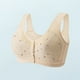 thumbnail image 4 of Ropa interior estampada para mujer sujetadores con cuello en V y retazos de encaje traje de ropa interior con hebilla frontal, 4 of 6