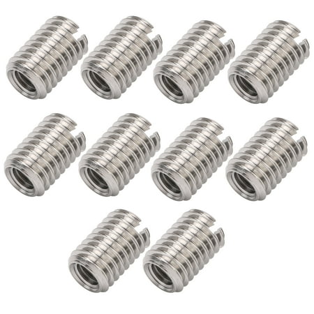 

Brrnoo 10Pcs Thread Repairing Nut Stainless Steel Fastener M5 X 0.8mm M8 X 1.25mm 12MM