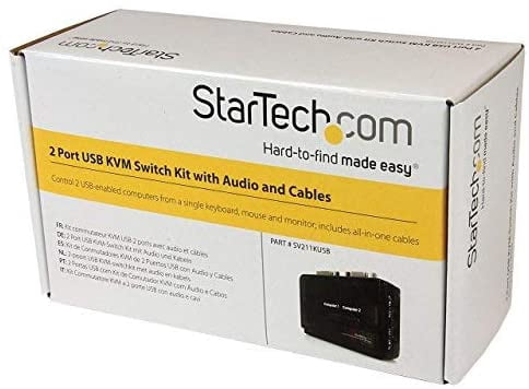 StarTech SV211KUSB 2 Port USB KVM Kit with Cables and Audio Switching