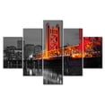 thumbnail image 4 of TISHIRON 5PCS Framed Canvas Wall Art Set,60"x40" Sacramento California Panorama Cityscape Canvas Art Decor, 4 of 7