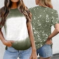 thumbnail image 2 of XIAONU Women's Tie Dye Splatter Print T Shirt Short Sleeve Crew Neck Pullover Tee Soft Casual Daily Tees, 2 of 4