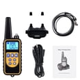thumbnail image 3 of 880-1 Rechargeable Anti-Bark Dog Training Collar with 3 Modes (Beep/Vibration/Shock), 99-Level Adjustment, Weatherproof Design, Yellow Remote, 3-Channel Control, USB Charging, 67cm PU Leather Collar, 3 of 6