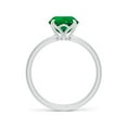 thumbnail image 2 of ANGARA Lab Grown 1.75 Ct Solitaire Round Emerald Classic Engagement Ring for Women in 14K White Gold (Size-8mm) | May Birthstone, Anniversary, Jewelry Gift for Women | Lab-Grown Emerald Ring, 2 of 9