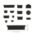 thumbnail image 2 of WESIEVYA 13 Pieces Per Set Interface Protective Cover Silicone Black For Computer Users Back to School, 2 of 8