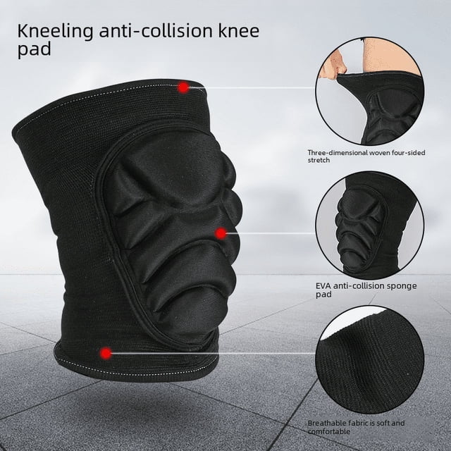 Protector de rodillas de esponja gruesa para deportes al aire libre, voleibol, equitación, baile, patinaje sobre ruedas, anticaída