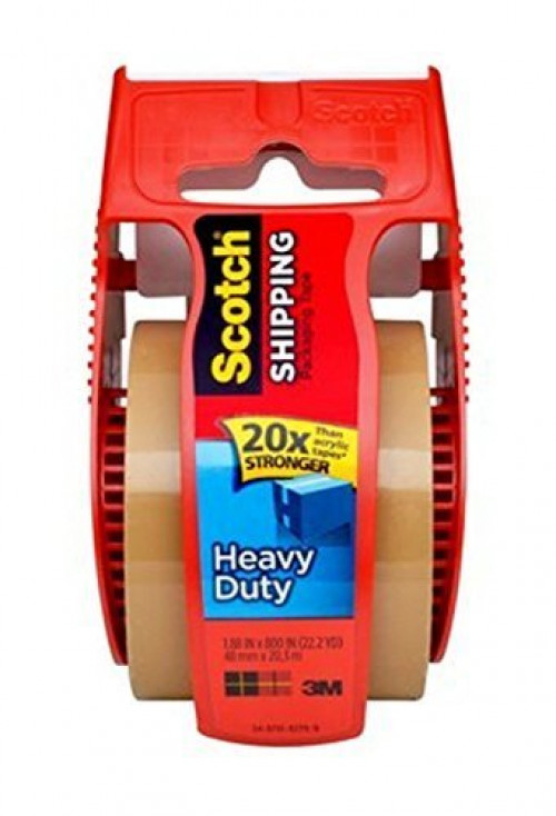 Scotch Heavy Duty Shipping Packaging Tape, 2 x 800 Tan 3 Count