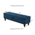 thumbnail image 7 of GZXS Storage Ottoman Bench, Cotton Linen Upholstered Tufted Bench for Bedroom/End of Bed/Living Room/Entryway/Foyer, Blue, 7 of 7