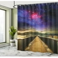 thumbnail image 5 of Ambesonne Universe Shower Curtain, Galaxy Cosmos Bridge, 69"Wx75"L, Pale Brown Hot Pink, 5 of 5