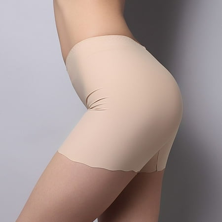 

ZEDWELL Boxer Briefs Prevent Exposure Mid Waist Ice Silk Without Trace Leggings Women s Intimates