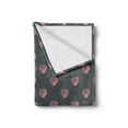 thumbnail image 2 of Seashells Soft Flannel Fleece Blanket, Plain Sketches of Sea Component Oceanic with Clams Background Graphic, Cozy Plush for Indoor and Outdoor Use, 50" x 70", Grey and Pastel Pink, by Ambesonne, 2 of 6