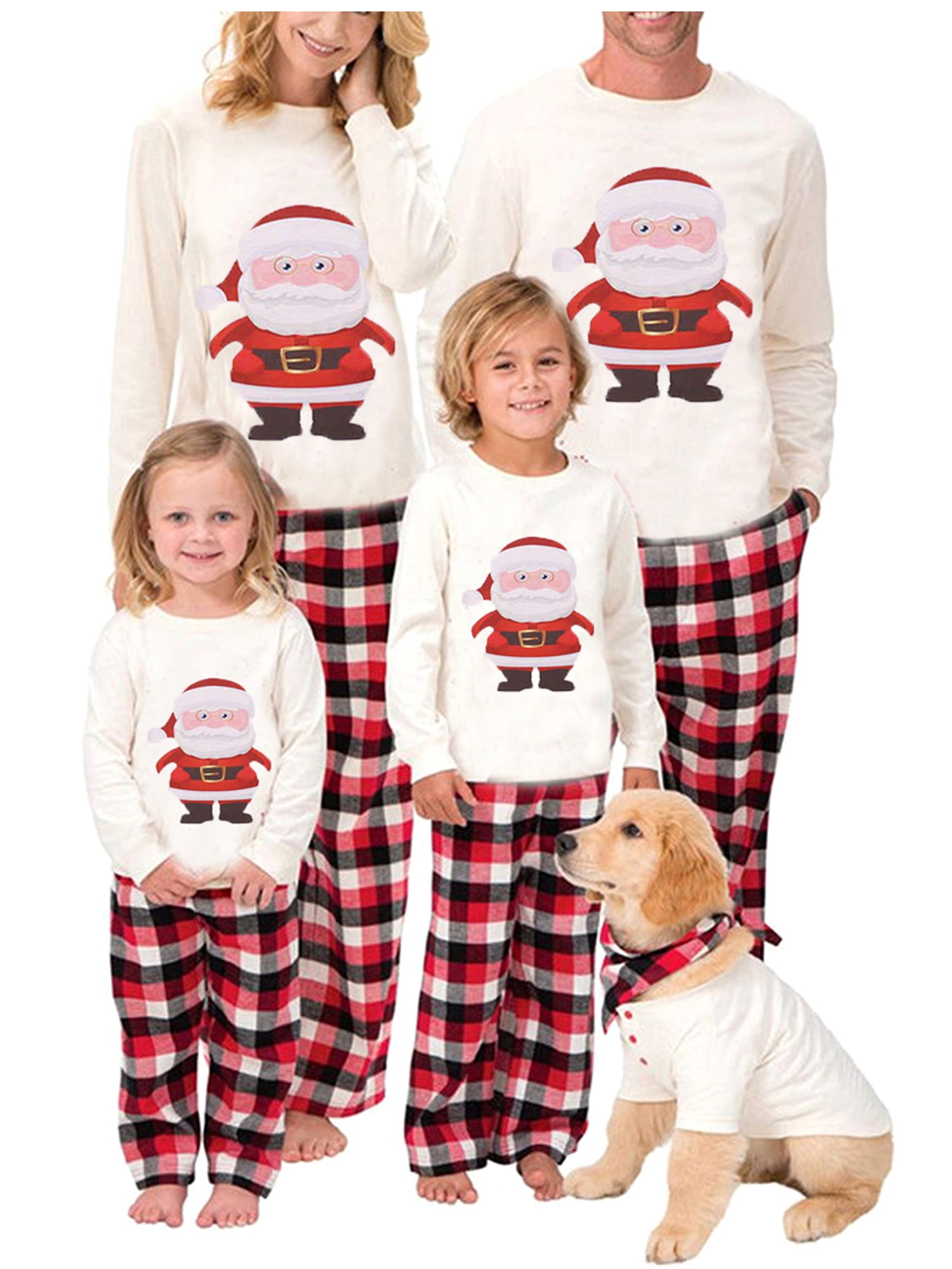 Family Matching Christmas Pajamas Women Cotton Jammies Men Clothes ...