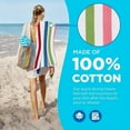 thumbnail image 3 of Kaufman - Large Beach Towels | 30" x 60" Terry Cabana Striped Beach Towels | Absorbent, Quick-Drying | 100% Cotton Thick Beach Towels (4 Pack), 3 of 7