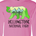 thumbnail image 4 of Inktastic Yellowstone National Park- Mountains and Bear Shape Long Sleeve T-Shirt, 4 of 5