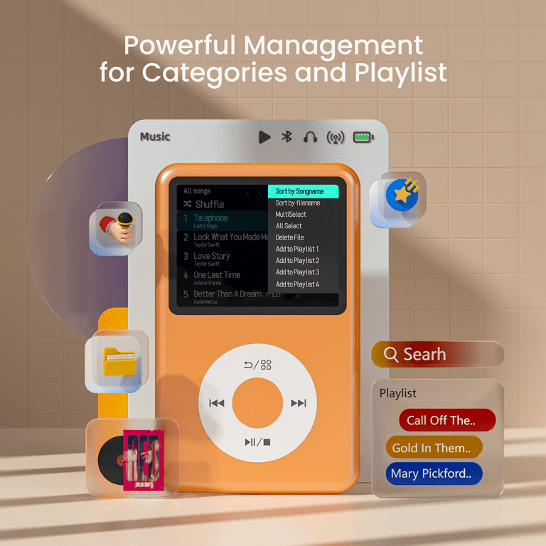 innioasis, MP3 Player with Bluetooth, 128GB, 2.4