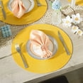 thumbnail image 3 of Yellow Placemats Set of 6 Table Mats for Dining Tables Woven Washable Non-Slip Round Braided Place Mats for Party Holliday, 3 of 6