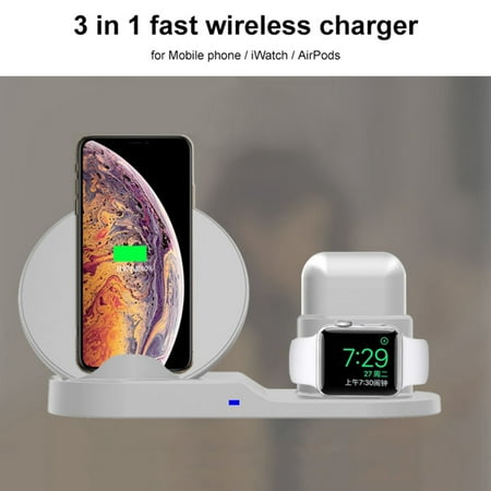 Wireless Charger, Compatible iphone Charger, 3-in-1 Replacement Charging Station for iphone Xs/X