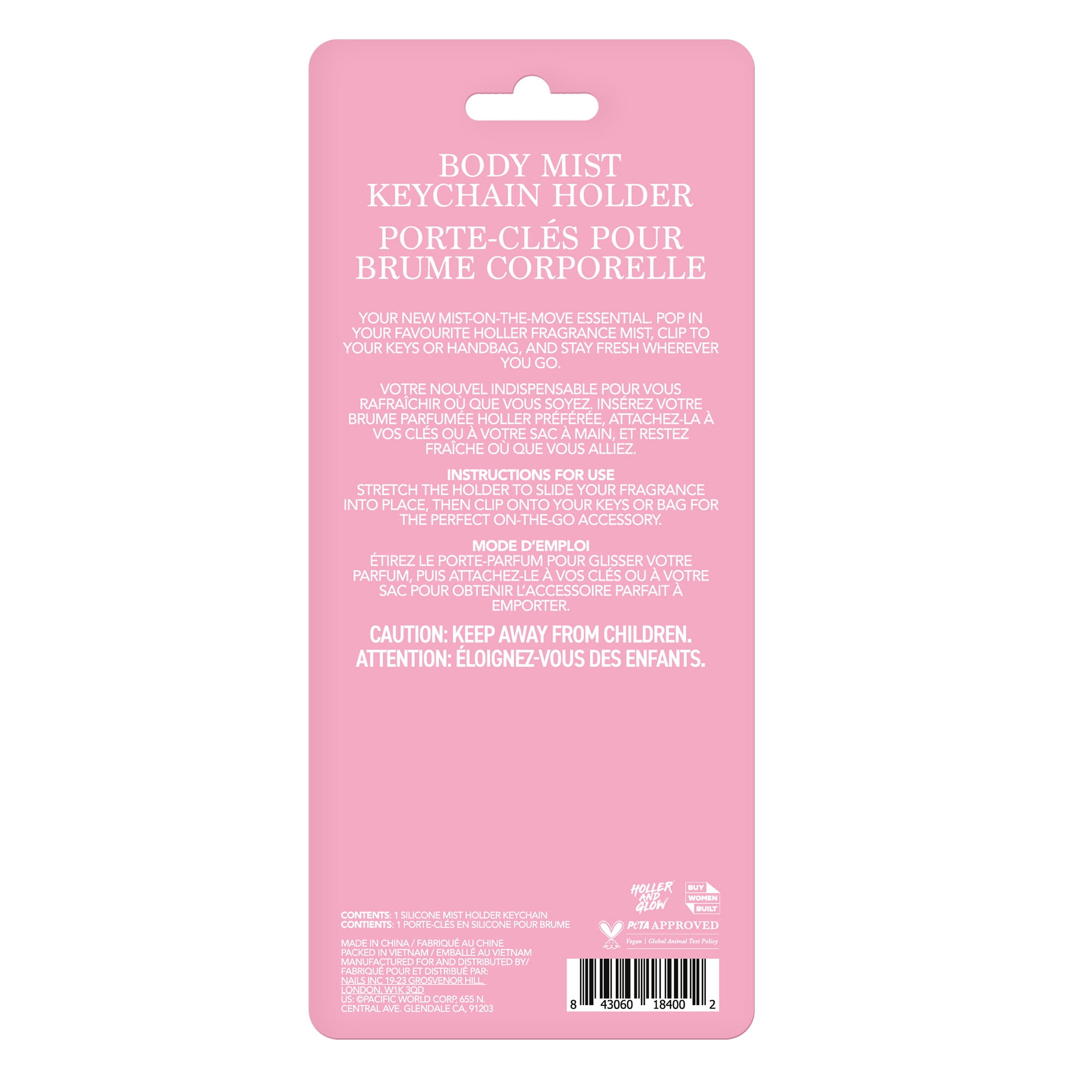 Holler Body And Hair Fragrance Mist Keychain Holder