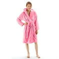 thumbnail image 2 of BC BARE COTTON Kids Microfiber Fleece Hooded Robe - Boys - Pink - Xlarge, 2 of 5
