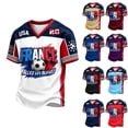 thumbnail image 2 of 2026 New USA Soccer Jersey Casual Athletic Top for Men, United States Jersey Soccer, Retro Streetwear Football Shirt Short Sleeve V Neck Streetwear Fan Wear for Adult(Khaki, L), 2 of 4
