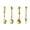 gold, variant on Zincs Alloy Dessert Spoons with Ergonomic Handle for Seasoning Demitasse Scoops Antique Kitchen Tableware