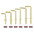 thumbnail image 3 of 120 Pack L Shape Hooks, Right Angle Screw Hooks for Hanging, Gold, 3 of 7
