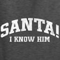 thumbnail image 6 of Wild Bobby Vintage Movie Quote Santa! I Know Him Men Long Sleeve Shirt, Heather Black, XX-Large, 6 of 6