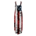 thumbnail image 3 of Wycnly 4th of July Dresses for Women Plus Size Keyhole Pocket Independence Day Tank Long Dresses Sleeveless Halter USA Flag Print Summer Maxi Formal Dress Black l, 3 of 5