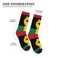 thumbnail image 3 of Women's Men's Black Power African Flag Colorful Novelty Pattern Crew Athletic Socks, 3 of 7