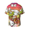 thumbnail image 2 of Sigee Sanrio Aq for Men's Casual Short Sleeve Button Down Shirts Men's Shirts Summer Large, 2 of 7