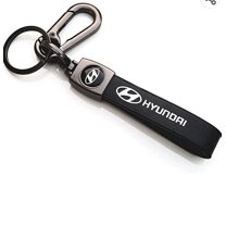 Hyundai Black Leather Keychains and KEYRINGS Compatible with CAR and ...