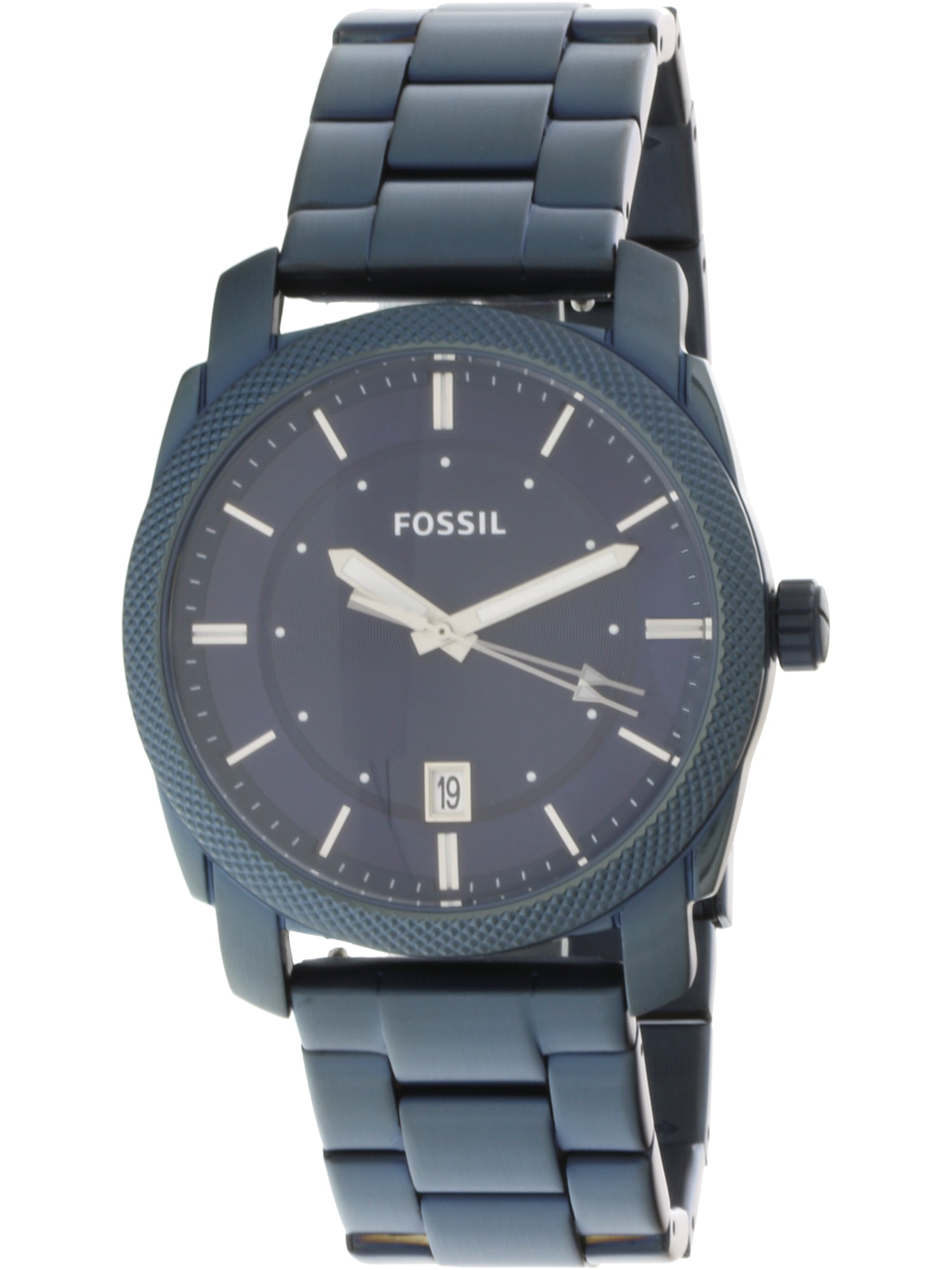Fossil - Fossil Men's Machine FS5231 Blue Stainless-Steel Japanese ...