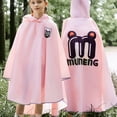 Girls Rain Jacket,Children's Raincoat Hidden Backpack Riding Rainwear