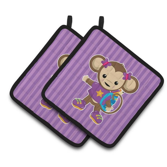 Monkey with Backpack Pair of Pot Holders