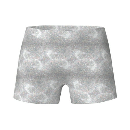 Girls Underwear - silver sparkle glitter Cotton Soft Boxer Briefs Panties for Teens Panty Girls Boxer Briefs