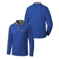 thumbnail image 6 of Men's Waffle Knit Long Sleeve Golf Shirt Contrast Collared T-Shirts Lightweight Breathable Stretch Performance Quick Dry Business Casual Tops with Chest Pocket, 6 of 10